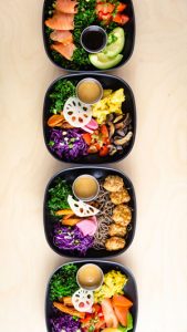 Healthy bento bowls, salads. Bento Picnic ATX