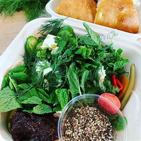 A healthy and hearty Persian Breakfast at Bartavelle Cafe in Berkeley, CA