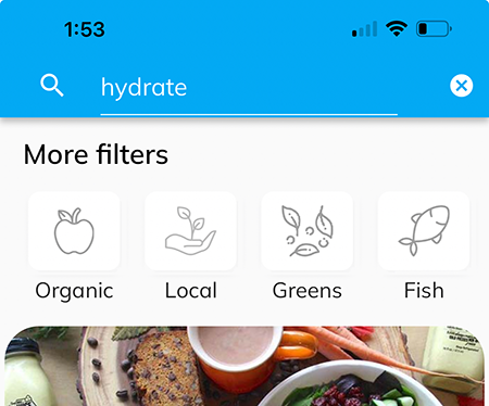 Searching for the best hydration near the Las Vegas Strip using the Healthy Anywhere app