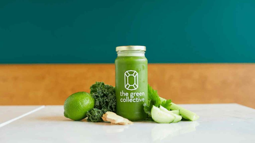 Organic green juice made with whole food