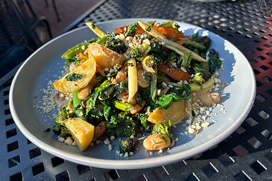 Harvest Plate at Craft Roots, Morgan Hill, CA - featuring peak season hyper-local produce